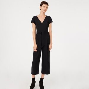 Club Monaco Black Short Sleeve Jumpsuit